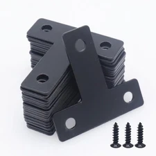 Joyangy 20pcs T Flat Shape Braces Corner Bracket, 40x40 mm Decorative Corner ...