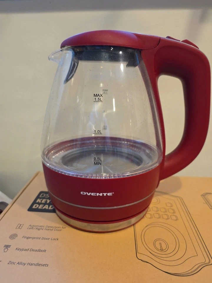 Ovente KG83B 1.5L Electric Water Kettle Black Intertek
