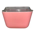 Vintage Pink Flamingo 501 Pyrex Small Refrigerator Dish 1.5 Cup T9-4