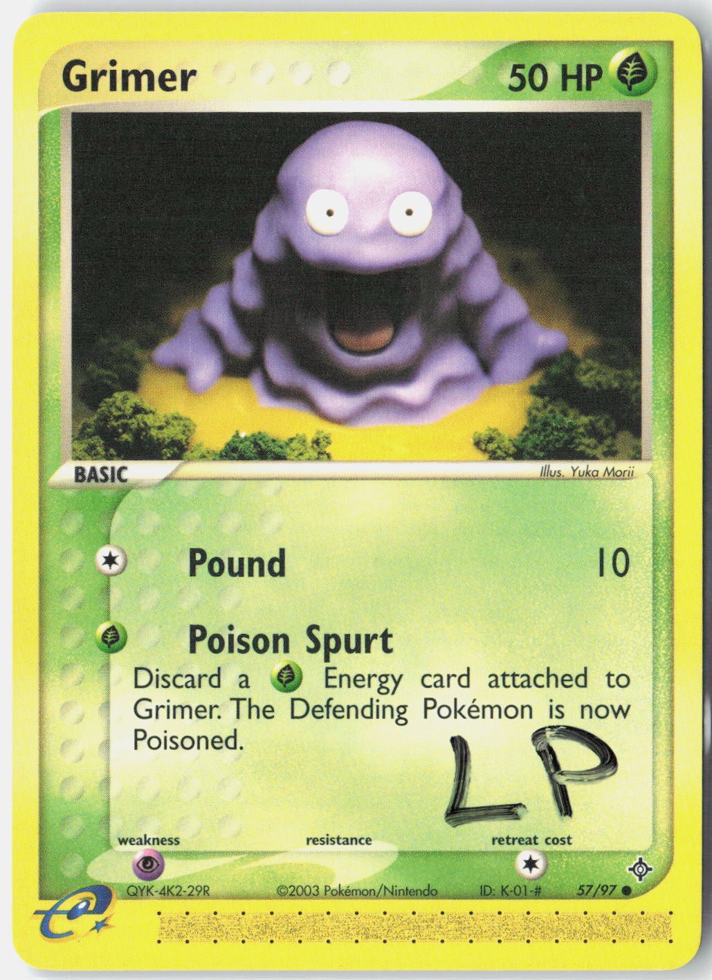 Grimer 57/97 Common Dragon Pokemon Lightly Played