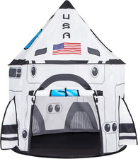 Rocket Ship Play Tent Pop up Play Tent Kids Indoor Outdoor Spaceship Playhouse T