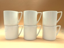 Jasper Conran for Wedgwood China Platinum design set of 6 coffee mugs. New.
