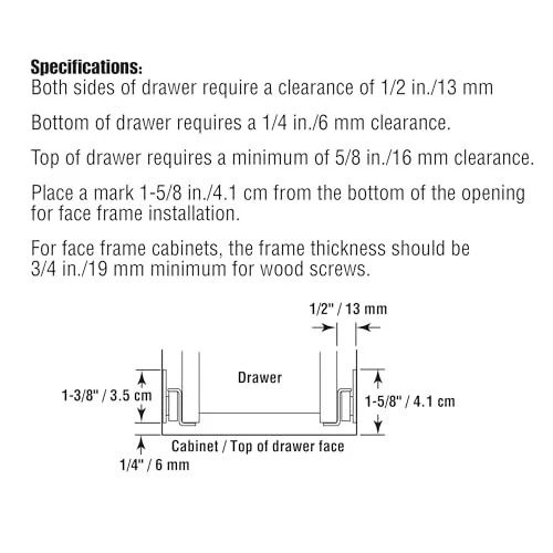 Kit de corredera de cajón PRIME-LINE R 7211 - Reemplace los herrajes de la pista del cajón - Foto 3 de 4