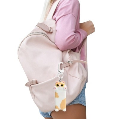 Cartoon Cat Keychain Novelty Kittens Seeking a Hug Pendant Keyring for Women Car