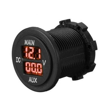 12-24V Dual Battery Monitor Volt Meter LED Digital Car Boat Marine Voltage Gauge