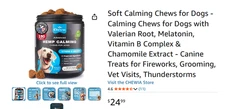 Soft Calming Chews for Dogs - Calming Chews for Dogs with Valerian Root, Melaton