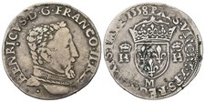 France - France Teston 1558 M - Silver Henri II, 1547-1559 - Fine