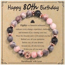 Gifts for A 80 Year Old Woman 80th Birthday Gifts for Women Bead Bracelet for Gr
