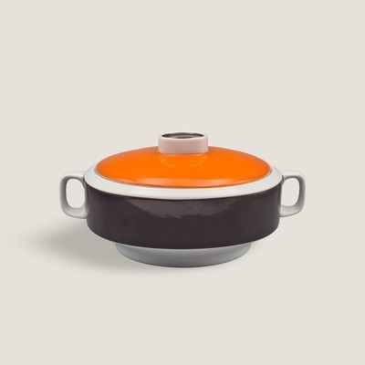 Porzellan Terrine Eschenbach 25 cm 70er Op Art Suppenschüssel Vintage