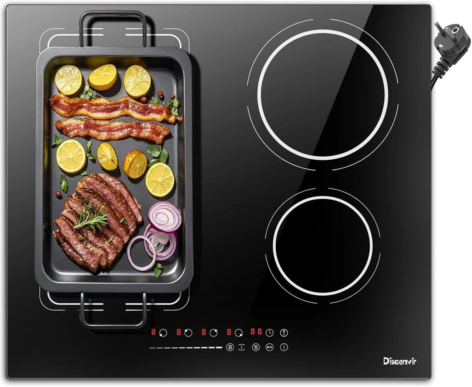 Plug in Induction Hob 4 Zones, 13 Amp 2800W Electric Cooker 60cm & Extended Zone
Opens in a new wind