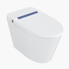 Smart Toilet with Bidet Auto Open Close Lid Heated Seat Foot Flush ADA Height