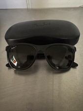 Ray-Ban RB4184 Polarized Rectangle Sunglasses Black Frame Green Lenses 145mm