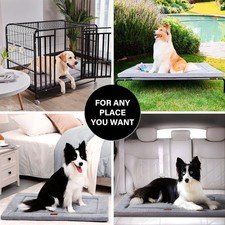 WESTERN HOME Dog Bed for Crate, Soft Wavy Plush Comfortable Anti-Slip Kennel Pad
