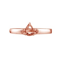 Semi Mount Pear 4x6MM Faceted Cut Wedding Ring Sterling Silver