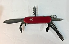 Wenger Delemont Swiss Army Knife 9- Multi Function Vintage Red Adventurer Knife!