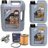 MotoröL Filter Set 5W-30 Liqui Moly 7 Liter + Schraube FüR Bmw 5Er X5 3Er E46