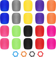 20 Pcs Microphone Cover Foam Thick Handheld Stage Microphone Windscreen Reusable