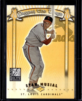 2001 Donruss Elite Passing the Torch Stan Musial & Tony Gwynn #PT-17 Gold /500