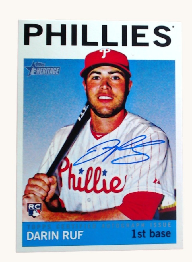 Darin Ruf 2013 Topps Heritage Real One Auto #DR High Number Phillies