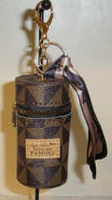 Faux Leather Zip Coin Keychain Backpack Purse Charm Stocking Stuffer Gift