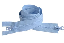 28 Inch YKK #5 VISLON 2-Way Medium Weight Molded Plastic Separating Made in USA