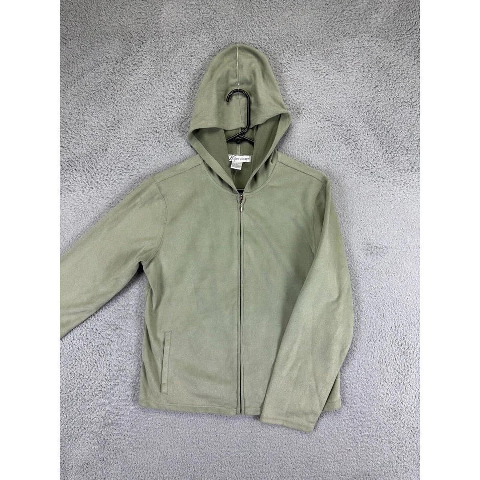 Chaqueta con Capucha Dressbarn Mujer Mediana M Verde Cremallera Completa Bolsillos Damas NUEVA Foto 3 de 4