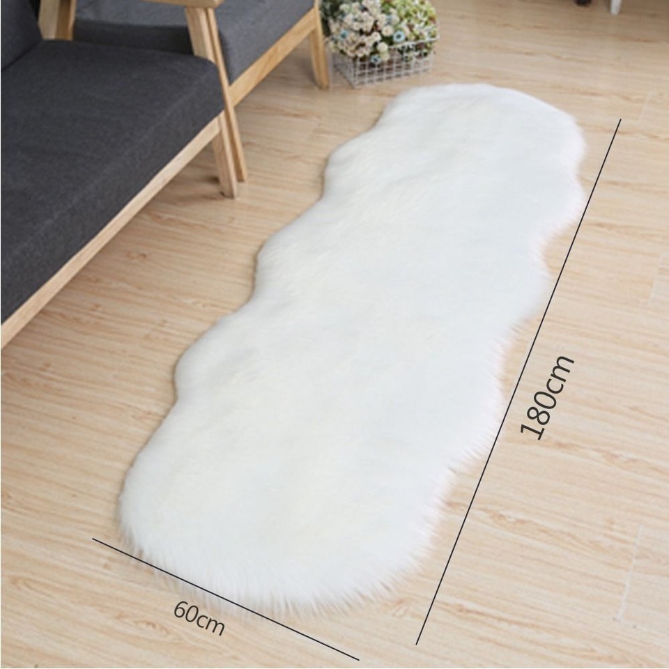 Fluffy Long Hair Carpet Non Slip Irregular Fur Rug Soft Plush Rug ...