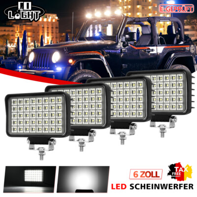 6zoll LED Arbeitsscheinwerfer KFZ 480W 12/24V Auto Strahler Traktor Scheinwerfer