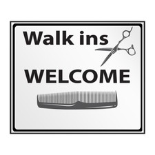 Industrial Decals Horizontal Vinyl Stickers Walk Ins Welcome Sign Facility