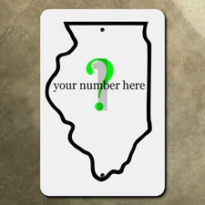 custom Illinois state route highway marker road sign 1948