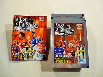 TOPPS Bundesliga 2014 / 2015 Kick off  mini Sticker - 30 Tüten + Album Fussball 