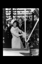 Poster, Many Sizes; Christening Of Uss Lafayette By Jacqueline Kennedy May 1962