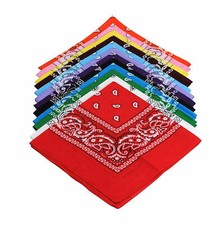 Paisley Bandana Head wrap Cotton Neck Scarf Wristband Handkerchief USA FAST SHIP