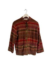 Flashback Made In India 100% Cotton Textured Jacket Size M 10 12 Designer