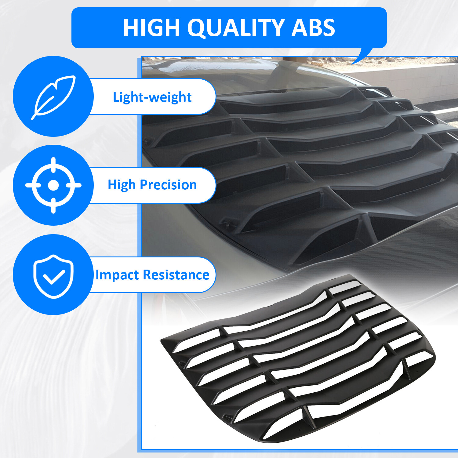 Fits 0920 Nissan 370Z Coupe Rear Window Louver Sun Shade Cover ABS