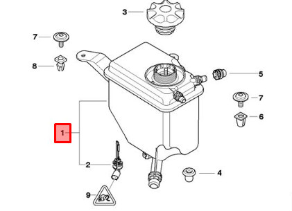 NEW BMW 6 E63 COOLANT EXPANSION TANK RESERVOIR 17137555234 7555234  