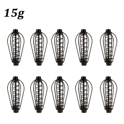 10pc Spring Sinker Carp Fishing Feeder 15g/per 6 Wire Feeders Fishing Tackle Kit