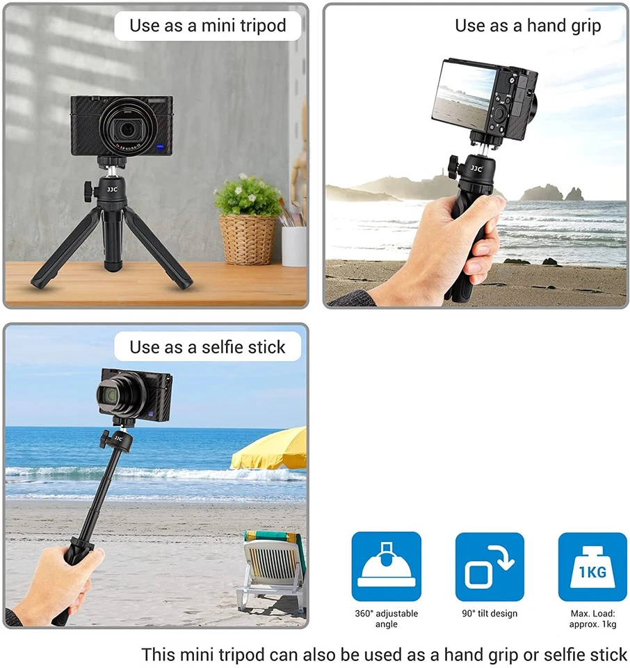Extendable Mini Tripod for Sony ZV-E10 A6000 A7C Canon M50 M6 Mark II III G7X G7 - Image 3 of 4
