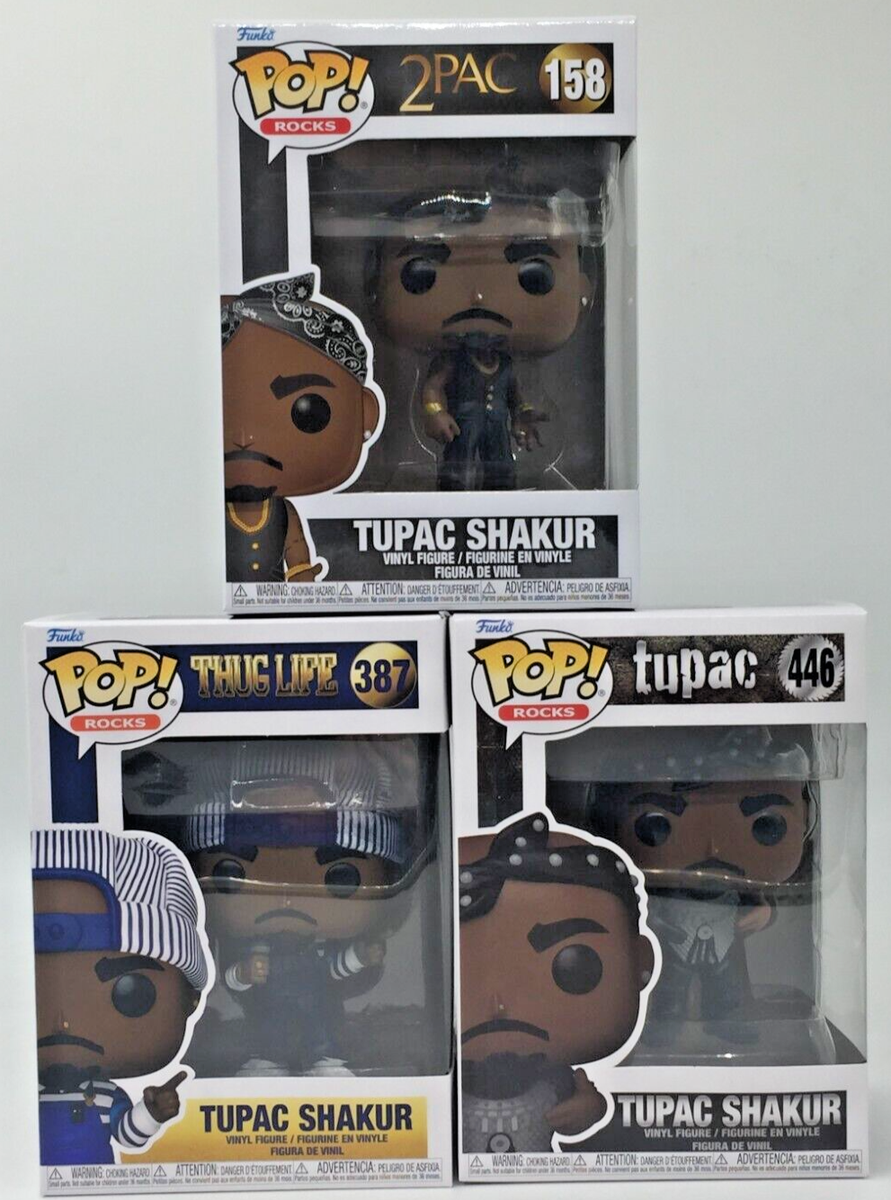 Funko Pop! Rocks Tupac Shakur #387 #446 Clay Love #158 Set of 3 W