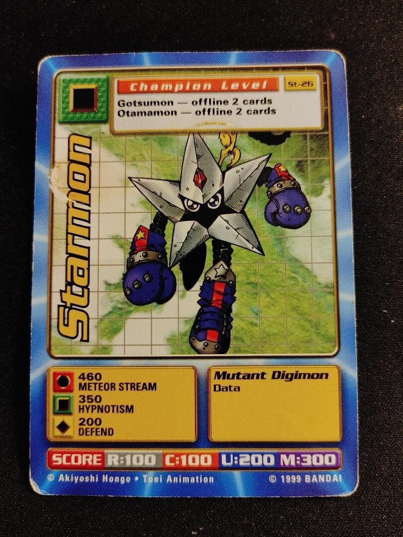 Digimon Starmon St-26 Champion Level Mint