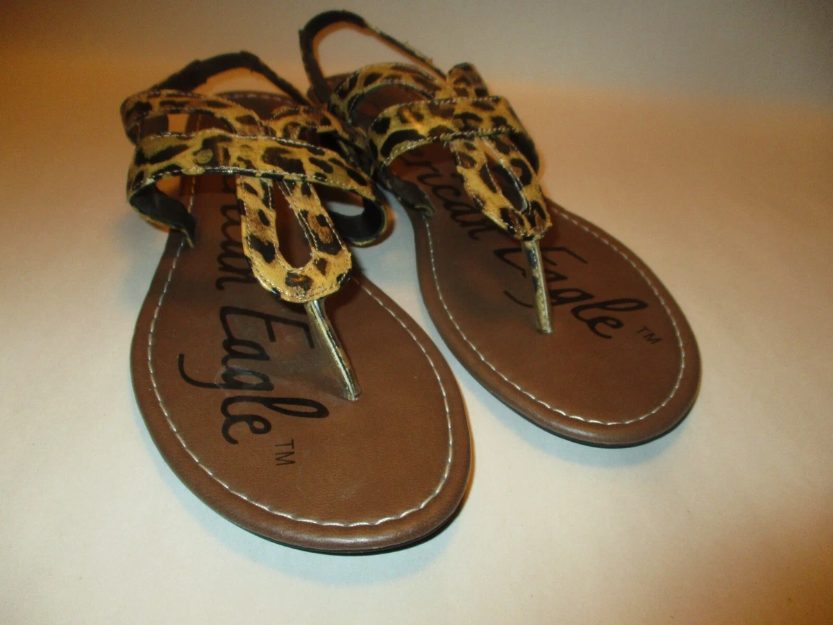 american eagle leopard sandals
