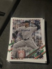 2021 Topps Holiday Baseball Jesus Luzardo Miami Marlins HW5 D1