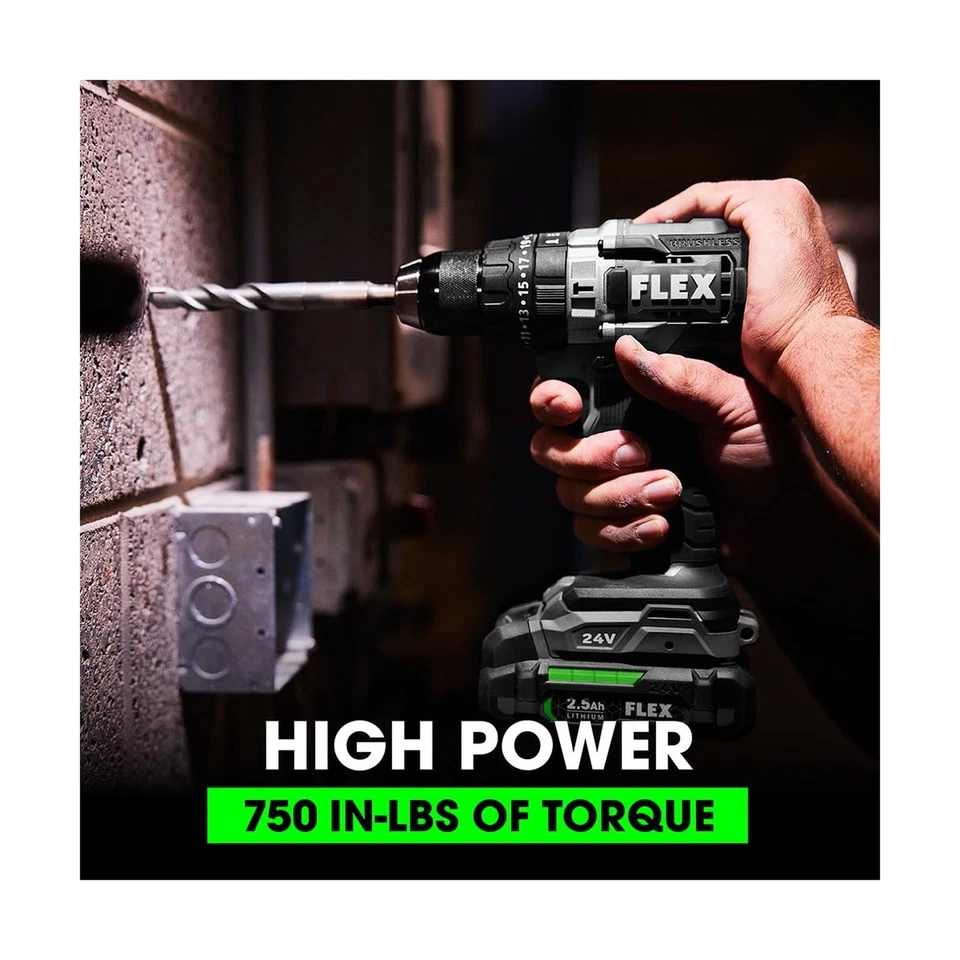 FLEX 24V Brushless Cordless 6-Tool Combo Kit: Hammer Drill, Hex Impact Driver... - Image 3 of 4