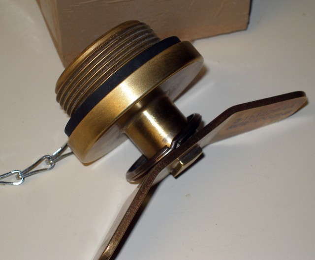 Military Solid Brass Fuel Filler Gas Cap, 1.875" Thread, NSN 731001