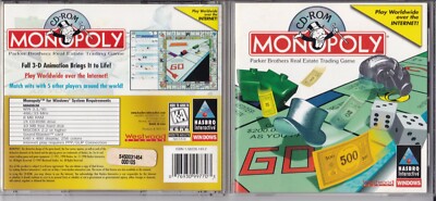 Vintage Monopoly CD-ROM (PC, 1995, Hasbro)