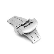 StrapsCo Deployment Clasp for Watch Band Strap Buckle Matte SS