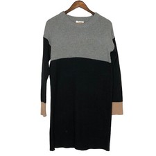 Madewell NWT Colorblock Sweater Dress Size Small 100% Merino Wool