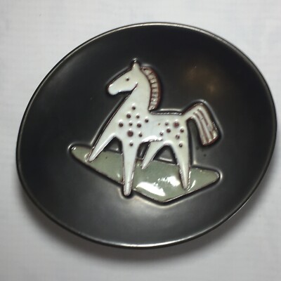 Keramik Schale Design Pferd 1950 / 60 Vintage Marke Original alt Studiokeramik
