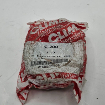 Climax Metal Products C-200 Screw Collar 2'' ID Steel 3A Thread Zinc Plated