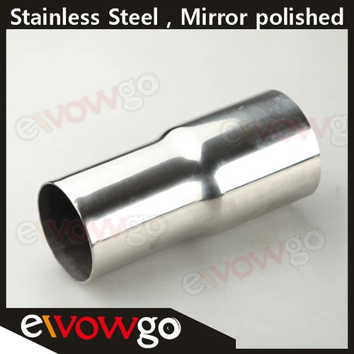 51mm (2") To 57mm (2.25") Stainless Steel Flared Exhaust Reducer Connector Pipe